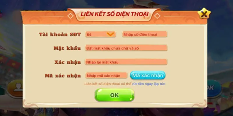 Cung cấp thông tin tài khoản chính xác để thực hiện lệnh rút